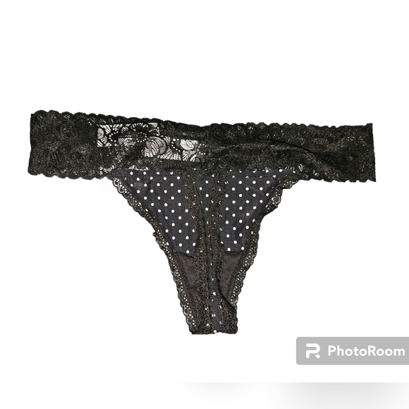 Nwt silky lace trim thong - Picture 2 of 2